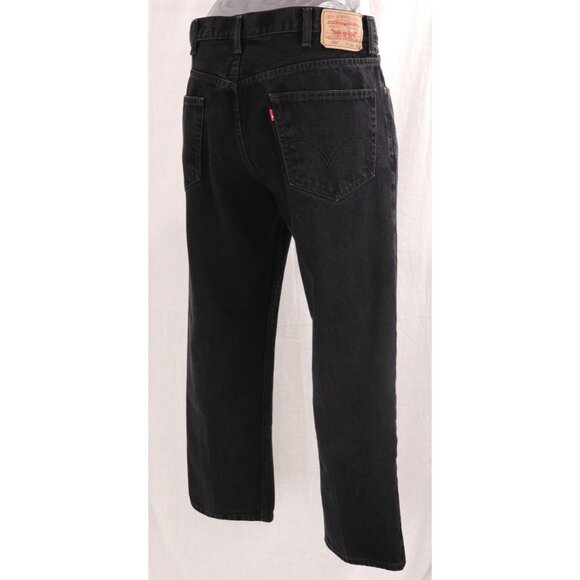Levis 550 Jeans Mens Size 38 x 30 Black Relaxed Fit Straight Leg Denim Pants VTG - Picture 8 of 13